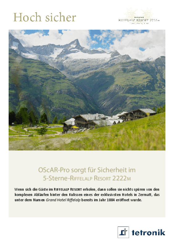 Vorschaubild Anwenderbericht Riffelalp Resort 2222m