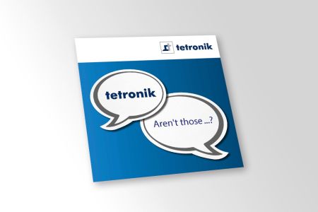 Preview image of the tetronik image brochure, slightly tilted from the front on a light gray background