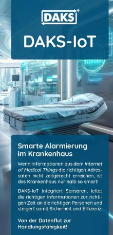 Vorschaubild Falzflyer DAKS-IoT im Krankenhaus