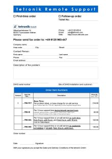 Preview image Remote Support Form