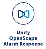 Mitel logo in a circle + 'Unify OpenScape Alarm Response'