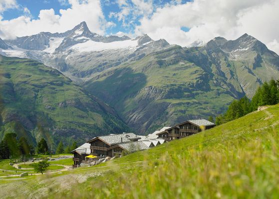 Riffelalp in front of the Alpine panorama Riffelalp in front of the Alpine panorama