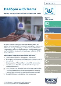 Preview image interface description DAKSpro Microsoft Teams