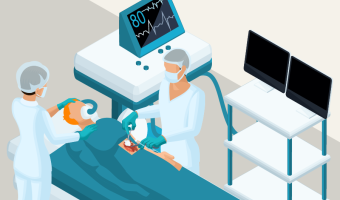 Chirurgen operieren einen Patienten