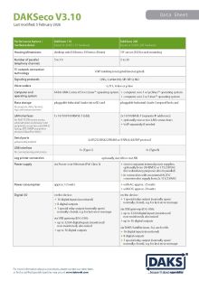 Preview image data sheet for DAKSeco V3.10