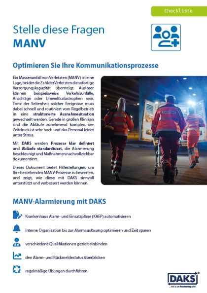 Vorschaubild Checkliste 'Stelle diese Fragen zu MANV'