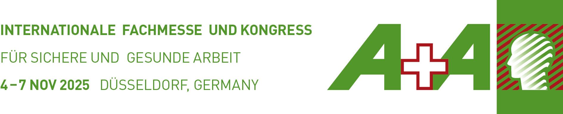 A+A word picture mark with date and location