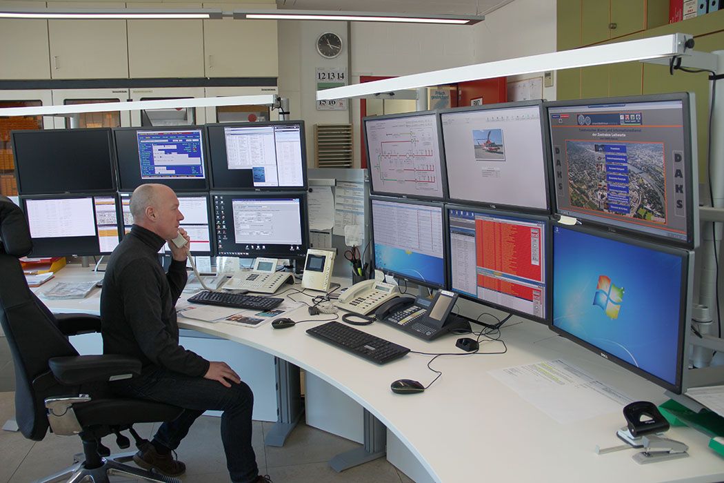 Control center of Klinik Technik GmbH at Heidelberg University Hospital